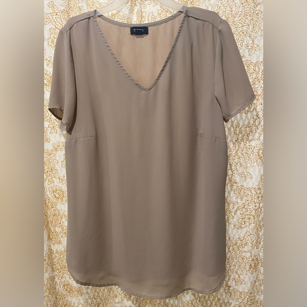 Tacera tan short sleeved top, size: medium